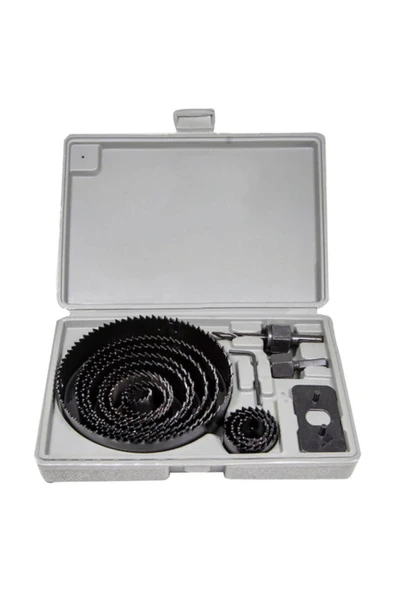 16 Parça Ağaç Ahşap Delme Alçıpan Seti Panç Seti Delik Testere Kartonpiyer Seti - Resim 2