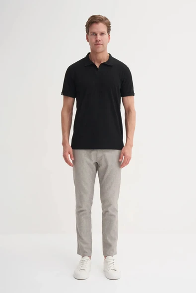 Cazador Polo Yaka Regular Fit Örme Dokulu Tişört - Resim 3