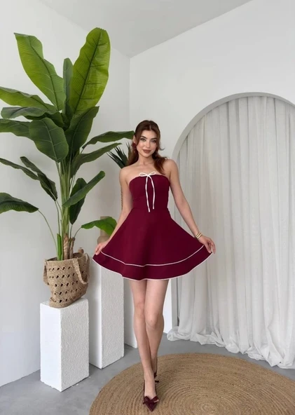 Yuna Straplez Elbise - Resim 6