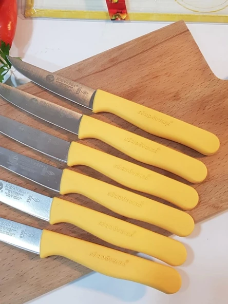 Sürdövbisa 61010 6'lı Meyve Seti (Sivri Uç ) Sarı - Resim 2