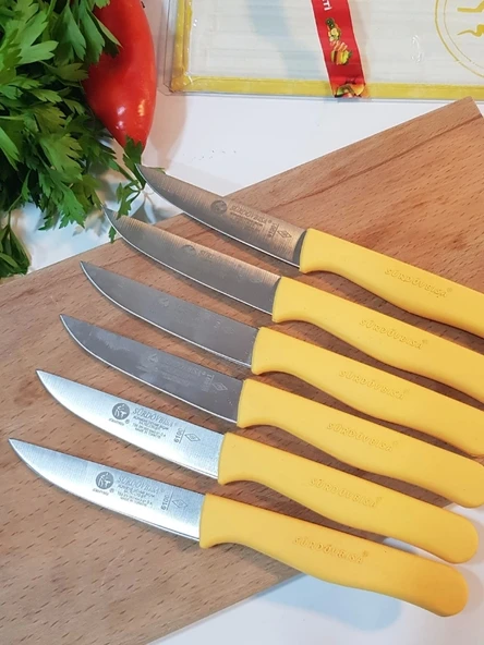 Sürdövbisa 61010 6'lı Meyve Seti (Sivri Uç ) Sarı - Resim 3