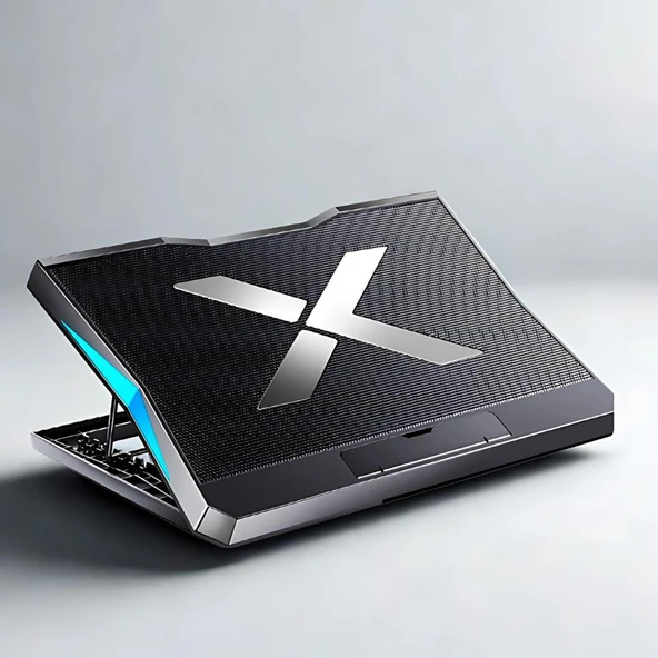Coofbe Yükseklik Ayarlı Led Işıklı Turbo 6 Fanlı Notebook Laptop Soğutucu Notebook Laptop Standı