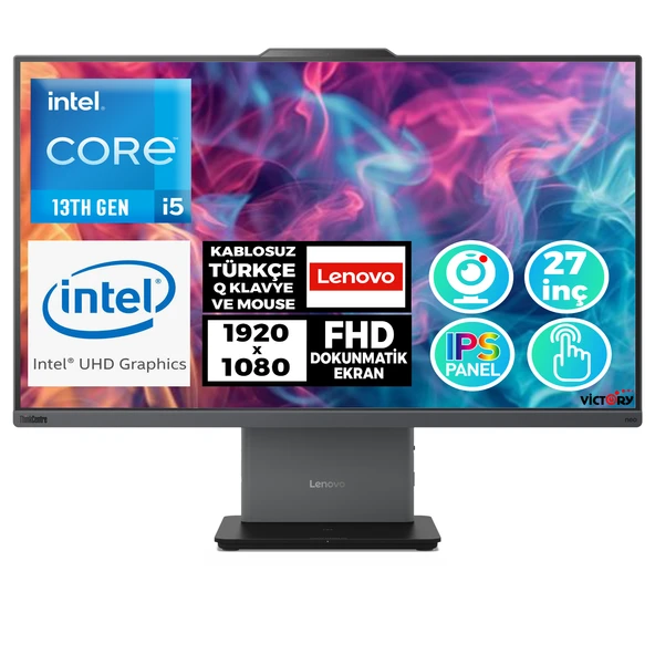 Lenovo ThinkCentre Neo 50a i5-13420H 16GB 1TB SSD 27" FHD Fdos Dokunmatik All In One 12SA0015TR 002