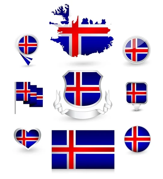 İzlanda Sticker Set