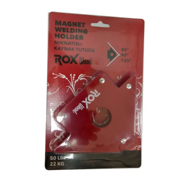 Rox Wood 0072 Manyetik Açılı Kaynak Tutucu Mıknatıs Gönye 50 Lbs - 4
