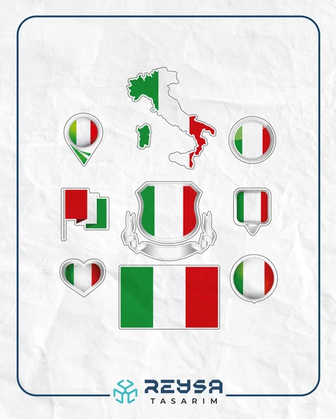 İtalya Sticker Set