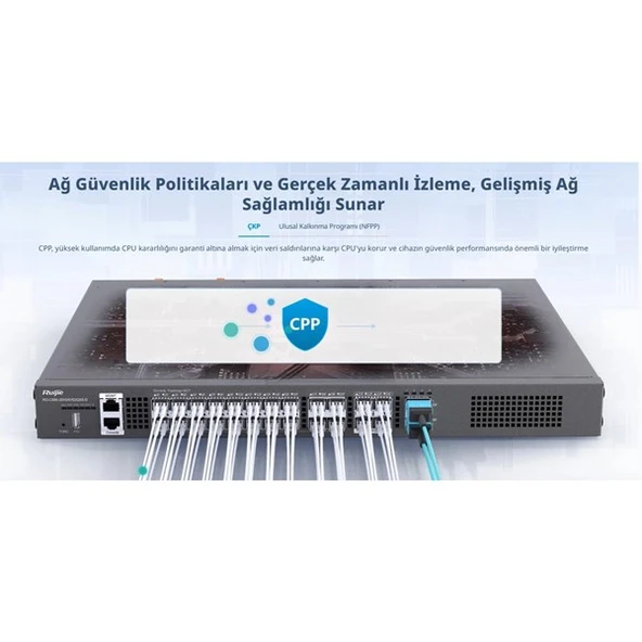 RUIJIE RG-CS86-20XS4VS2QXS-D 20-SFP+ 10GBE 4-SFP 10GBE 2-QSFP+ 40GBE LAYER3 YÖNETİLEBİLİR SWITCH - Resim 5