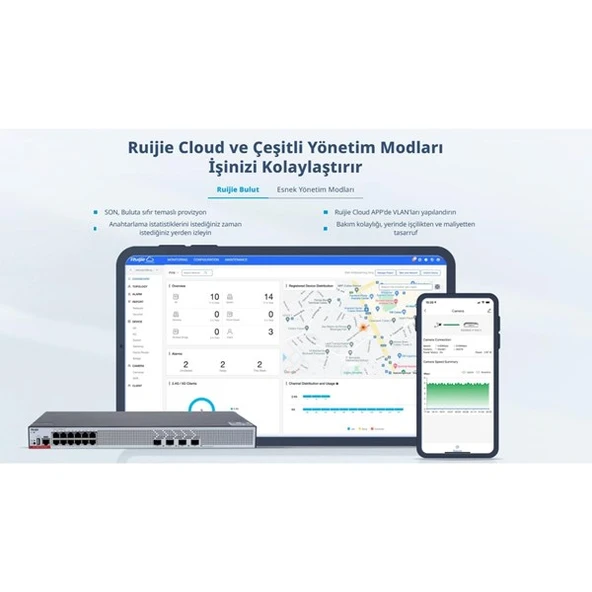 RUIJIE 8port RG-CS83-12GT4XS-P GIGABIT 4-10GBE SFP+ 370W LAYER3 YÖNETİLEBİLİR SWITCH - Resim 6