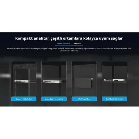 RUIJIE 8port RG-CS83-12GT4XS-P GIGABIT 4-10GBE SFP+ 370W LAYER3 YÖNETİLEBİLİR SWITCH - Resim 3