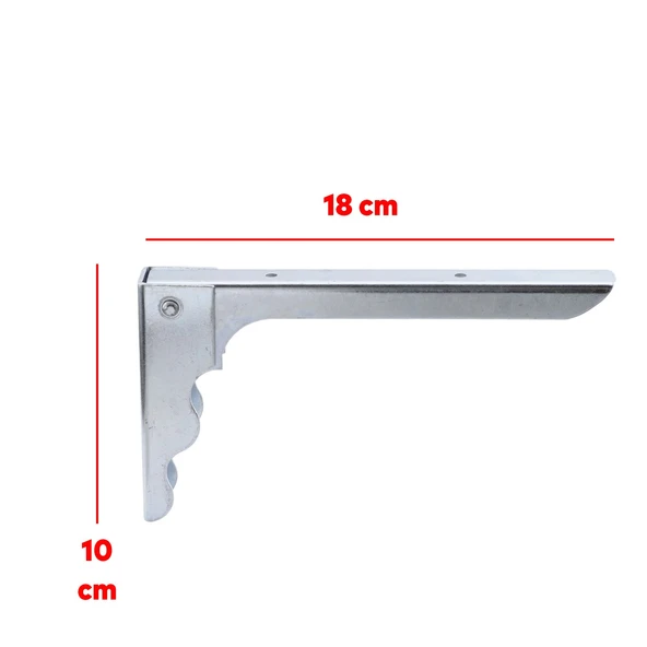 Metal Katlanır Raf Altı Ayağı Duvara Monteli Balkon Masası Sehpası Montajı 18 x 10 cm (2 ADET) - 3