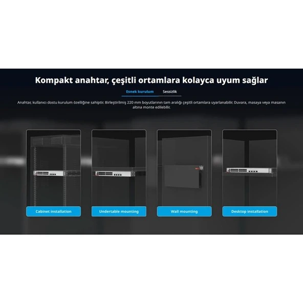 RUIJIE 48port RG-CS83-48GT4XS-P GIGABIT 4-10GBE SFP+ 405W LAYER3 YÖNETİLEBİLİR POE SWITCH - Resim 3