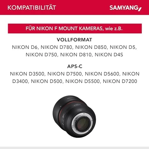 Samyang AF 85mm F1.4 Lens, Nikon Uyumlu - 6