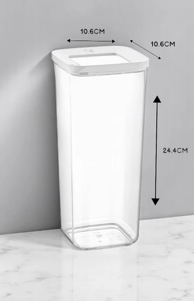 Technow Vip Ahmet VP-183 Vakumlu Şeffaf 1700ml Saklama Kabı 3'lü - 2