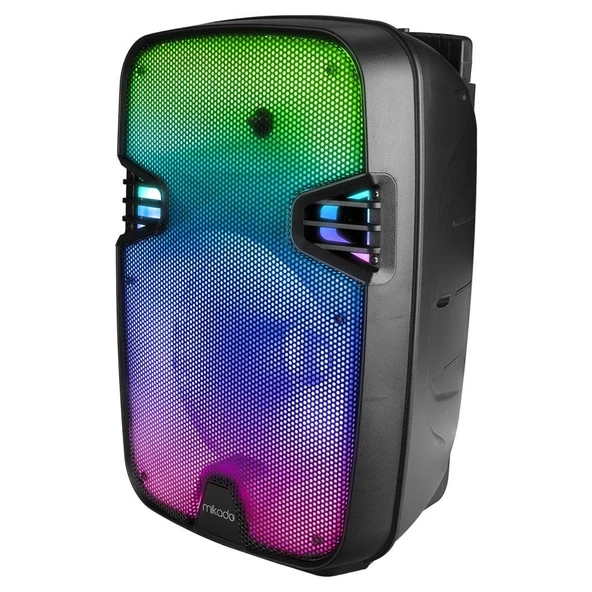 Mikado MD-BT609 20W Siyah USB/BT/TF/TWS Kablosuz Mikrofonlu Toplantı-Parti Hoparlörü - 3