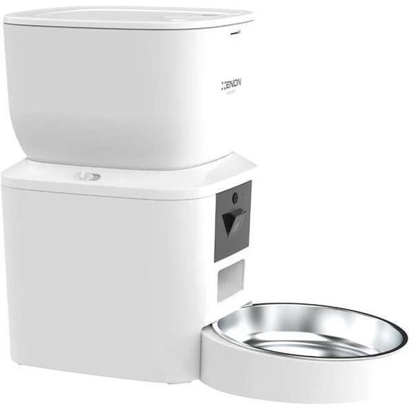XENON SMART X8604 Akıllı Otomatik Kedi Mama Kabı Beyaz