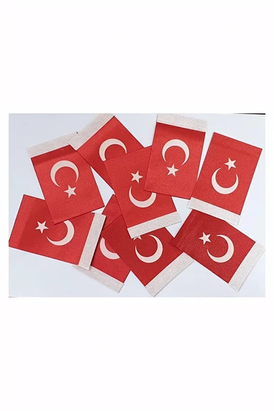 Türk bayrağı-Mini saten (Baskı-YIKANMAZ)