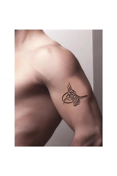 Alsepeteavm Osmanlı Tuğrası Tattoo Geçici Dövme Şablonları Kına Kalıpları - 2