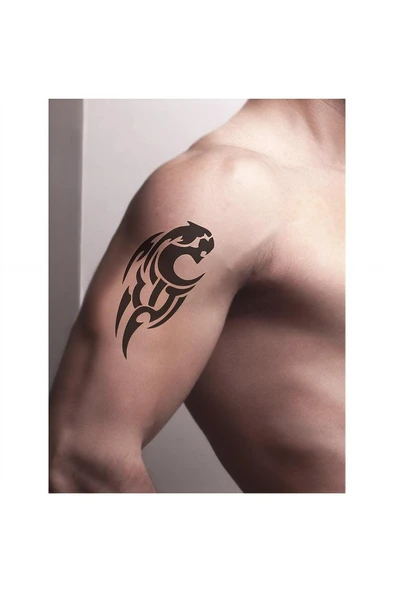 Alsepeteavm Tribal Jaguar Tattoo Geçici Dövme Şablonları Kına Kalıpları - 2