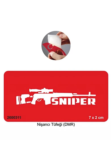 Alsepeteavm Sniper Silah  Tattoo Geçici Dövme Şablonları Kına Kalıpları