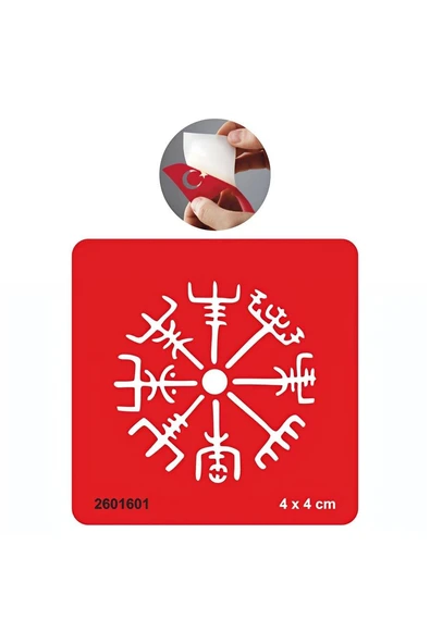 Alsepeteavm Vegvisir Viking  Tattoo Geçici Dövme Şablonları Kına Kalıpları