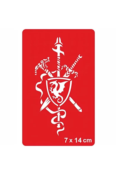 Keskin Savaşçı  Tattoo Geçici Dövme Şablonları Kına Kalıpları