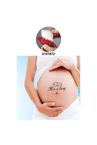 Baby Shower It's A Boy  Tattoo Geçici Dövme Şablonları Kına Kalıpları