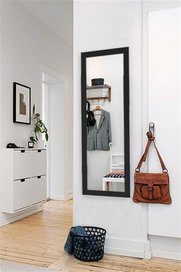 Hümas Dekoratif Retro Siyah Boy Aynası 110 x 48 cm - 3