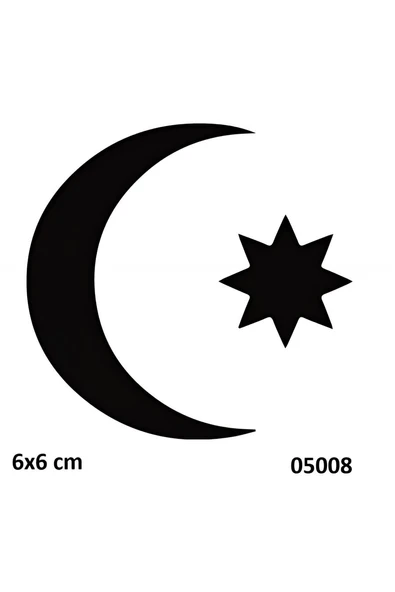 Osmanlı Bayrağı Geçici Dövme Şablonu