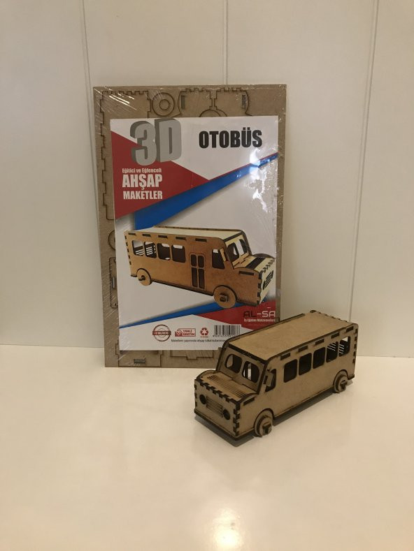AL-SA 3D Ahşap Otobüs - 1