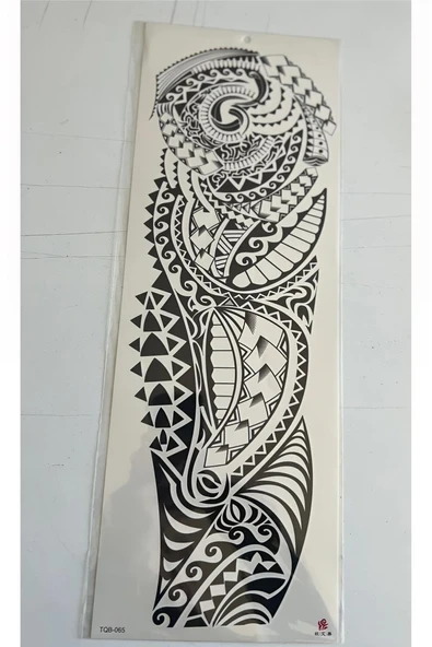 Alsepeteavm Tribal Sarmal 1 Hafta Kalıcı Tam Kol Bacak Yapıştırma Geçici Dövme 46 CM