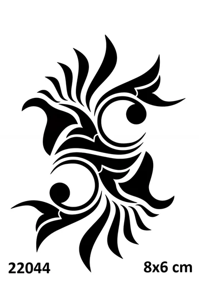Alsepeteavm Tribal Sarmallar Geçici Dövme Şablonu Stencil Kalıp