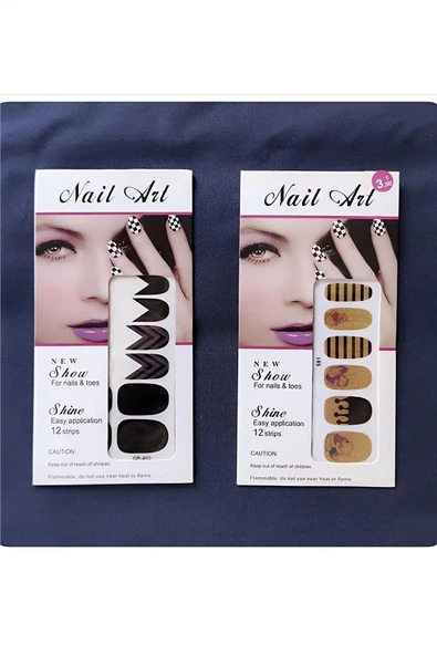 Alsepeteavm Nail Art Tırnak Süsleme Çiçek Üçgen dövmesi 