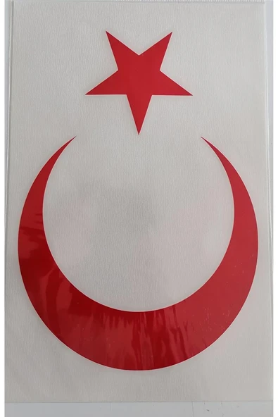 Alsepeteavm Türk Bayrağı Araba Çıkartması Sticker Kırmızı