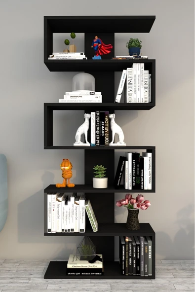 Paris Duvara Monteli Dekoratif Kitaplık Siyah ürün görseli 1