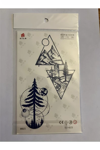Alsepeteavm Doğa 1 Aylık Yarı Kalıcı Yapıştırma Geçici Dövme