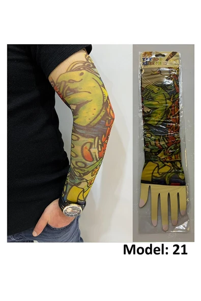 Alsepeteavm Giyilebilir Dövme Çift Kol 2 Adet Kol Çorap Dövmesi Sleeve tattoo Model21