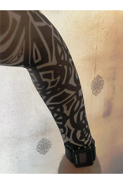 Alsepeteavm Çift Kol Giyilebilir Dövme Tribal Desenler Tattoo Sleeve