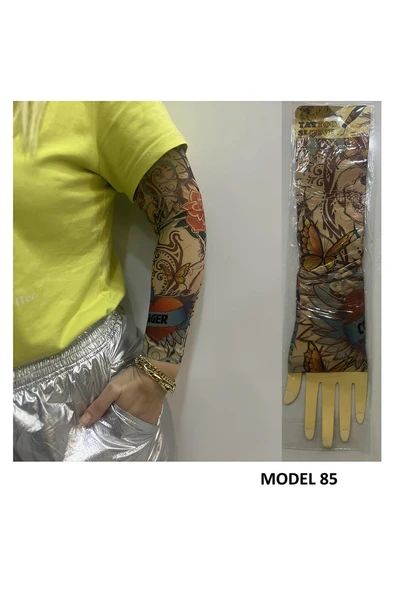 Giyilebilir Dövme Çift Kol 2 Adet Kol Çorap Dövmesi Sleeve tattoo Model85