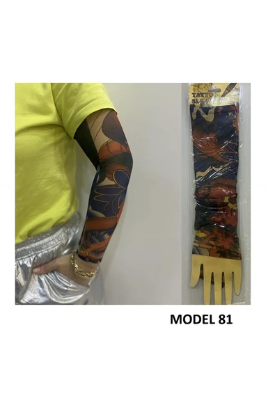 Alsepeteavm Giyilebilir Dövme Çift Kol 2 Adet Kol Çorap Dövmesi Sleeve tattoo Model81
