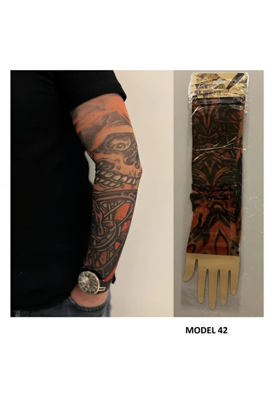 Alsepeteavm Giyilebilir Dövme Çift Kol 2 Adet Kol Çorap Dövmesi Sleeve tattoo Model42