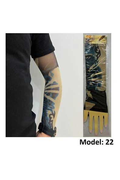 Alsepeteavm Giyilebilir Dövme Çift Kol 2 Adet Kol Çorap Dövmesi Sleeve tattoo Model22