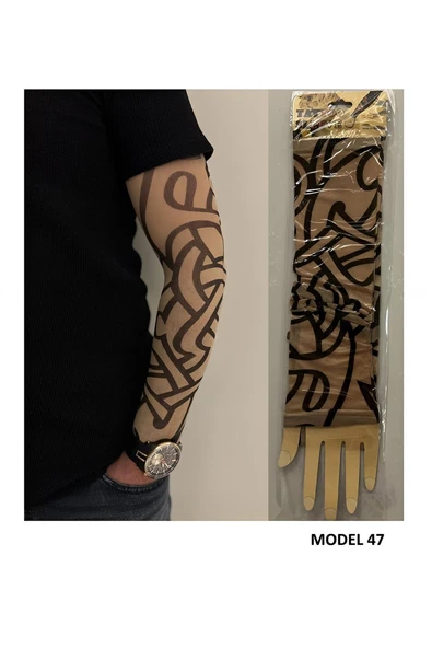 Alsepeteavm Giyilebilir Dövme Çift Kol 2 Adet Kol Çorap Dövmesi Sleeve tattoo Model47