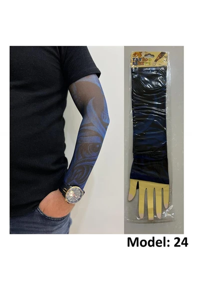 Alsepeteavm Giyilebilir Dövme Çift Kol 2 Adet Kol Çorap Dövmesi Sleeve tattoo Model24
