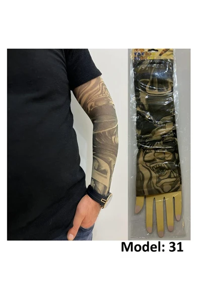 Alsepeteavm Giyilebilir Dövme Çift Kol 2 Adet Kol Çorap Dövmesi Sleeve tattoo Model31