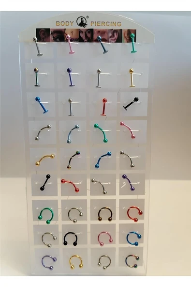 Alsepeteavm 36 Adet Birden Karışık Desen Piercing