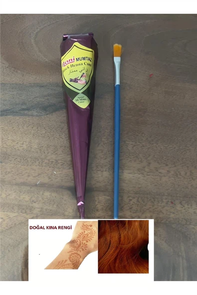 Alsepeteavm Doğal Kına Rengi Jumbo boy 50 Gram 1 Koni Kına ve Fırça