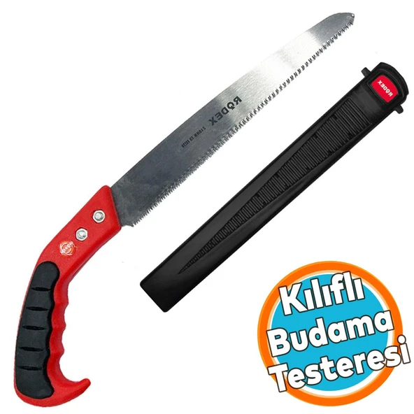 Budama Testeresi Kılıflı 300 mm Çelik Düz Bahçe Ağaç Dal Bağ El Testeresi