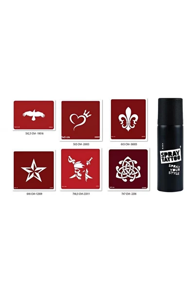Alsepeteavm Sarmal Ve Motif Geçici Sprey Dövme Seti Spray Tatto