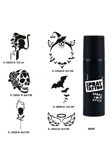 Sıradışı Hayatlar Spray Tattoo Geçici Dövme Seti Sprey Dövme Kiti