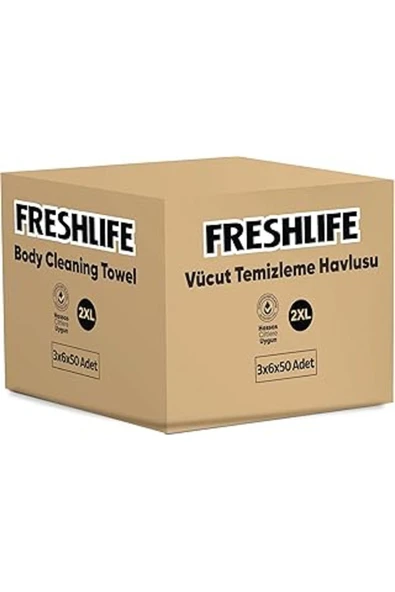 NZM TİCARET Freshlife Vücut Temizleme Havlusu 3X6X50 (900 Yaprak)